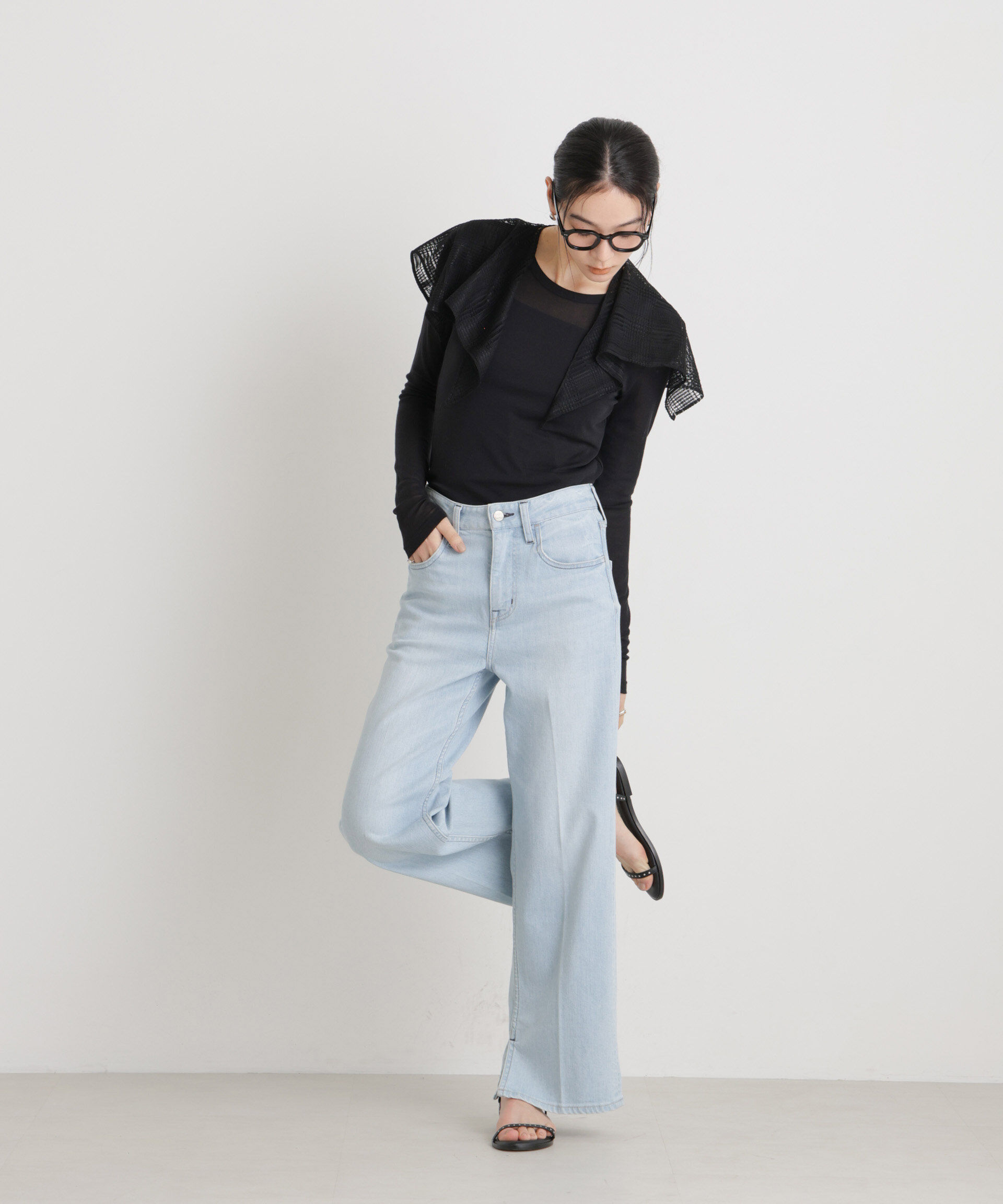 nano･universe「シアーツイストフライスロンT」|Tシャツ・カットソー|