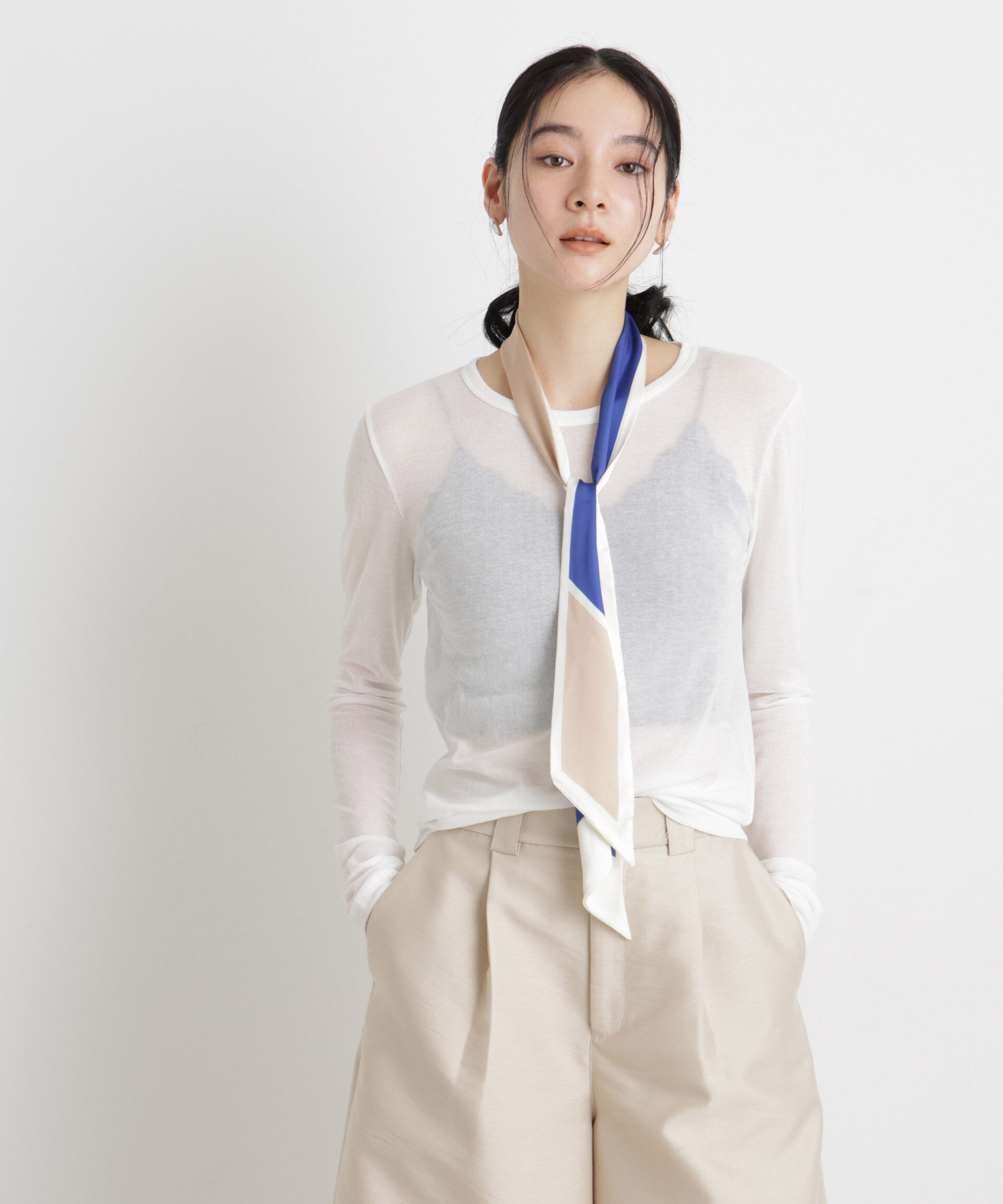 nano･universe「シアーツイストフライスロンT」|Tシャツ・カットソー|