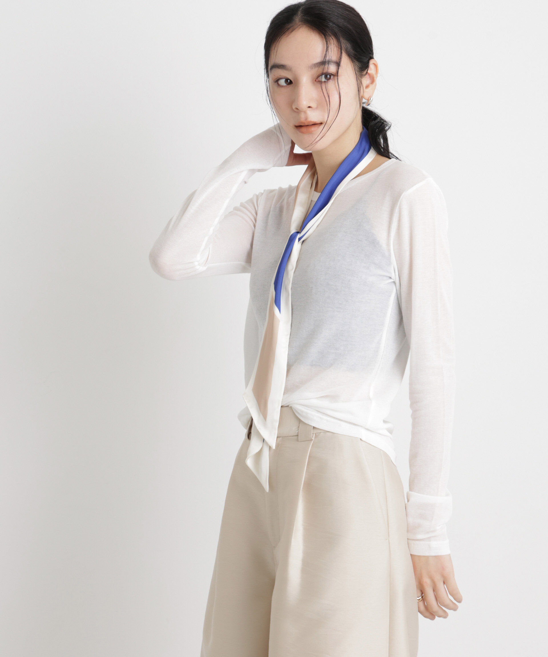 nano･universe「シアーツイストフライスロンT」|Tシャツ・カットソー|