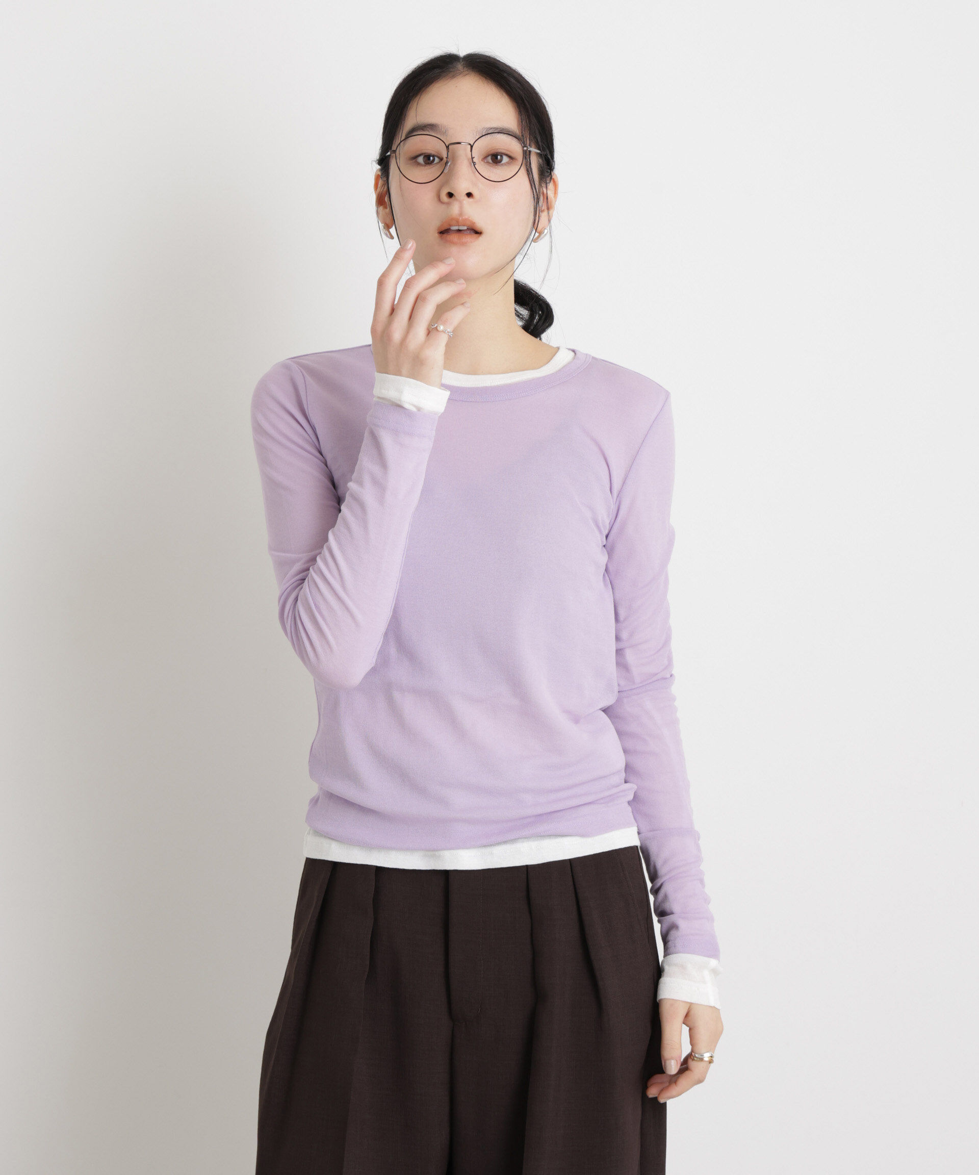 nano･universe「シアーツイストフライスロンT」|Tシャツ・カットソー|