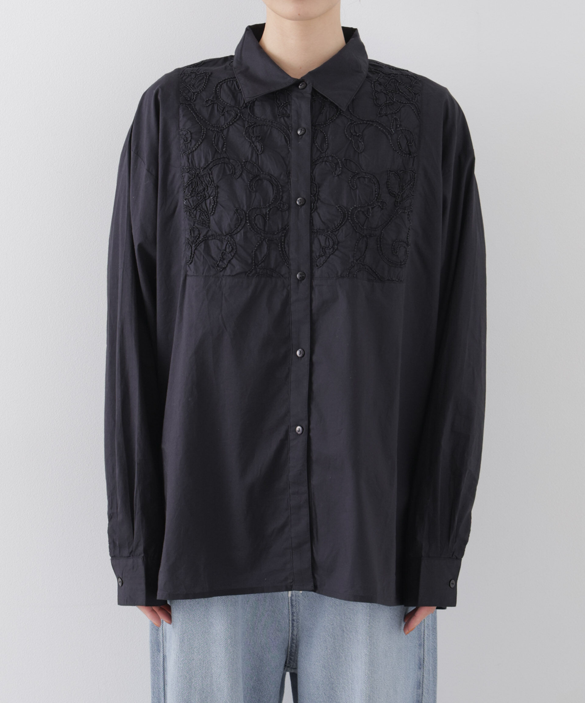 nano･universe「made in INDIA エンブロイダリーヨークシャツ」|シャツ・ブラウス|