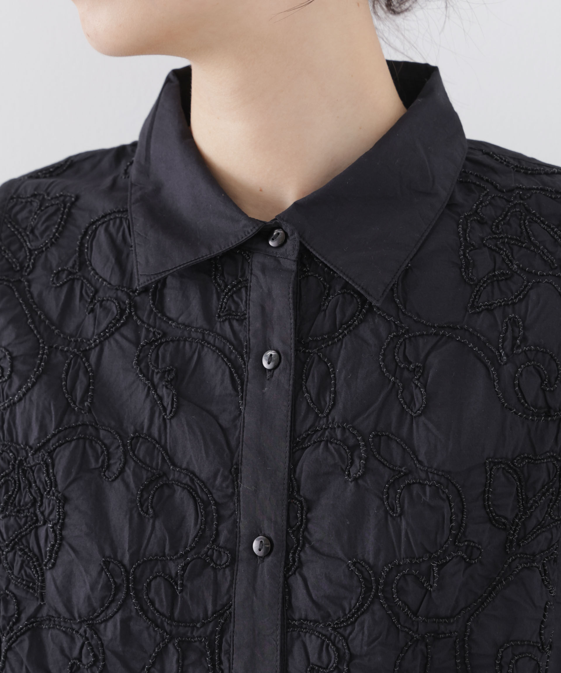 nano･universe「made in INDIA エンブロイダリーヨークシャツ」|シャツ・ブラウス|