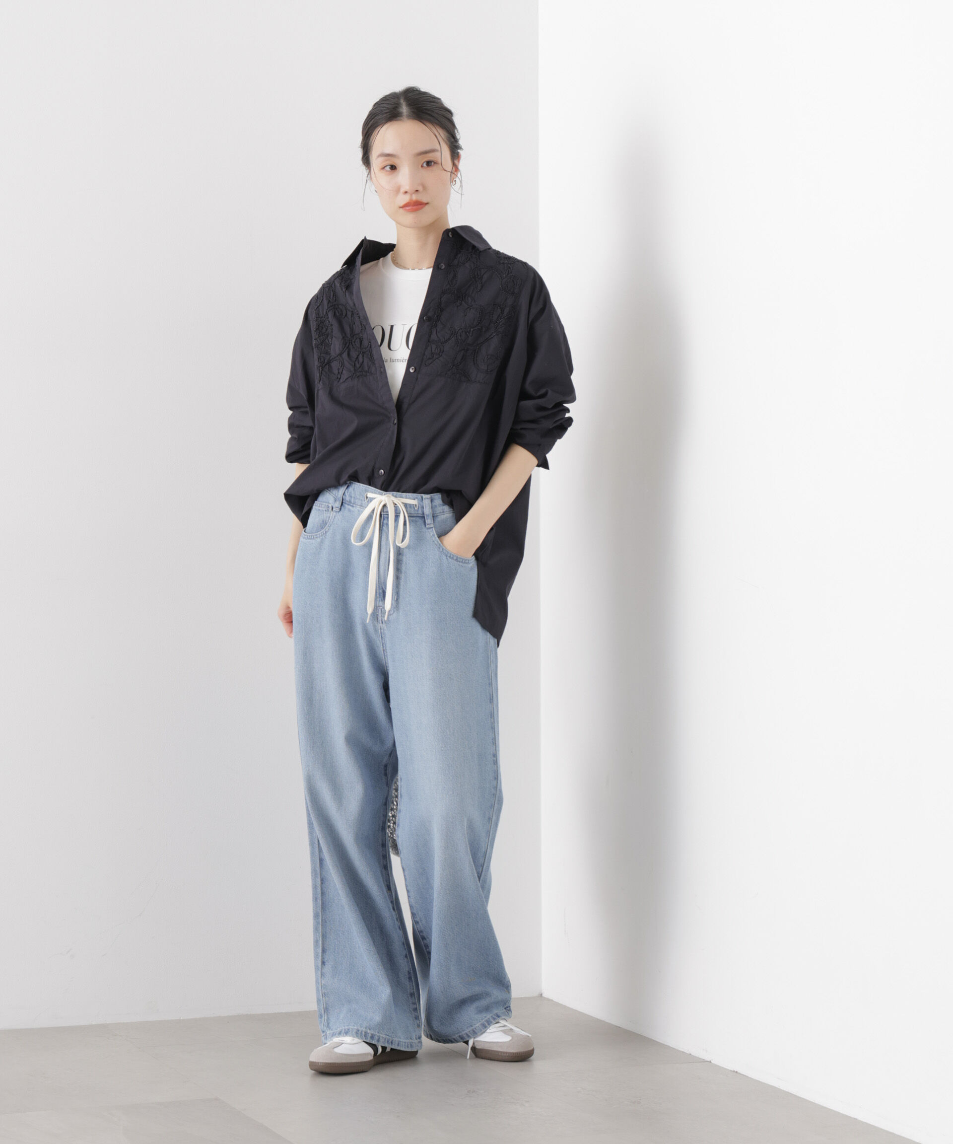 nano･universe「made in INDIA エンブロイダリーヨークシャツ」|シャツ・ブラウス|