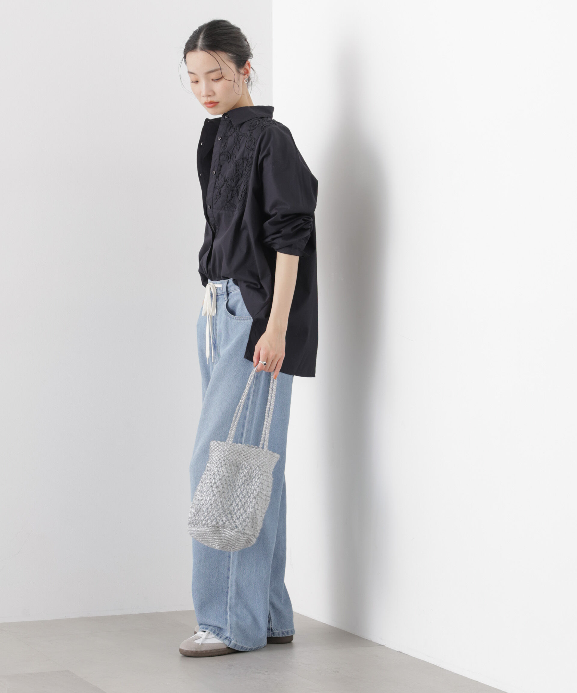 nano･universe「made in INDIA エンブロイダリーヨークシャツ」|シャツ・ブラウス|