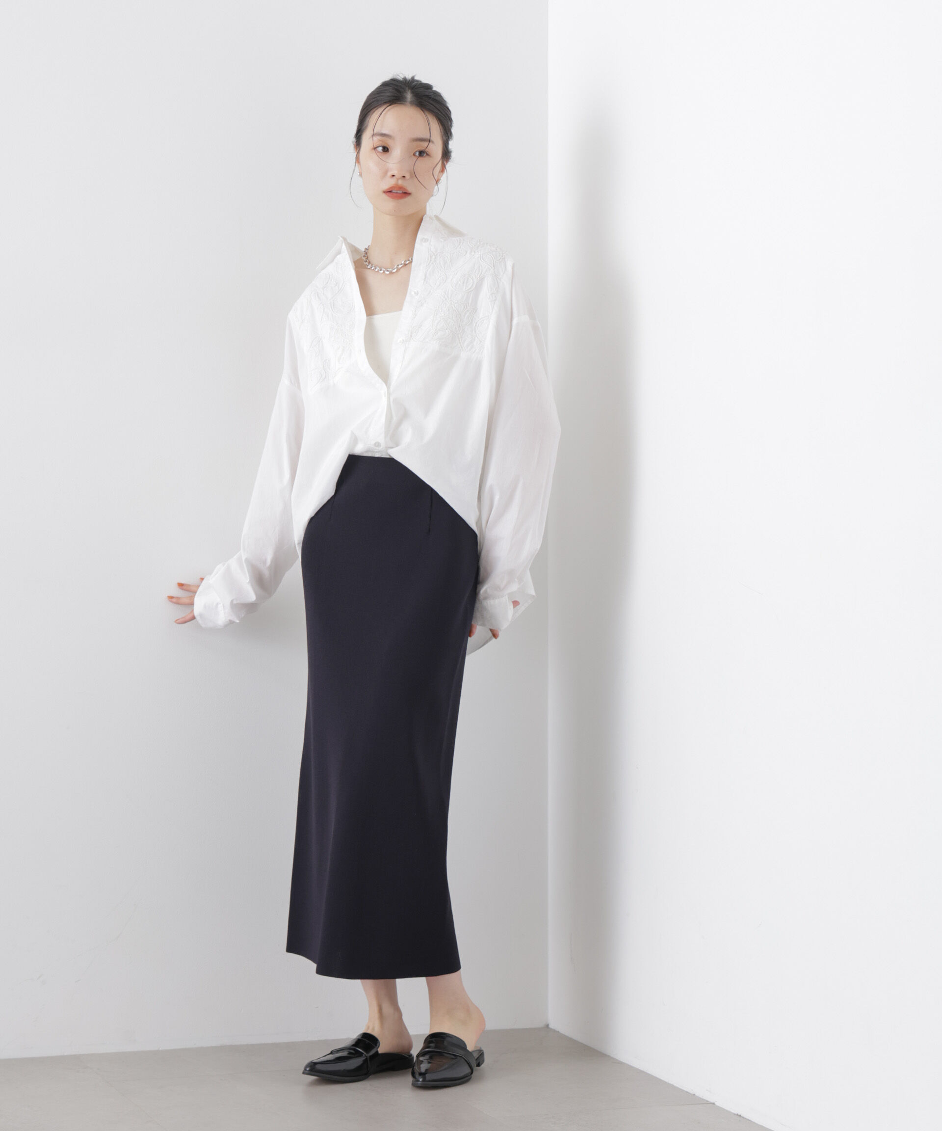 nano･universe「made in INDIA エンブロイダリーヨークシャツ」|シャツ・ブラウス|