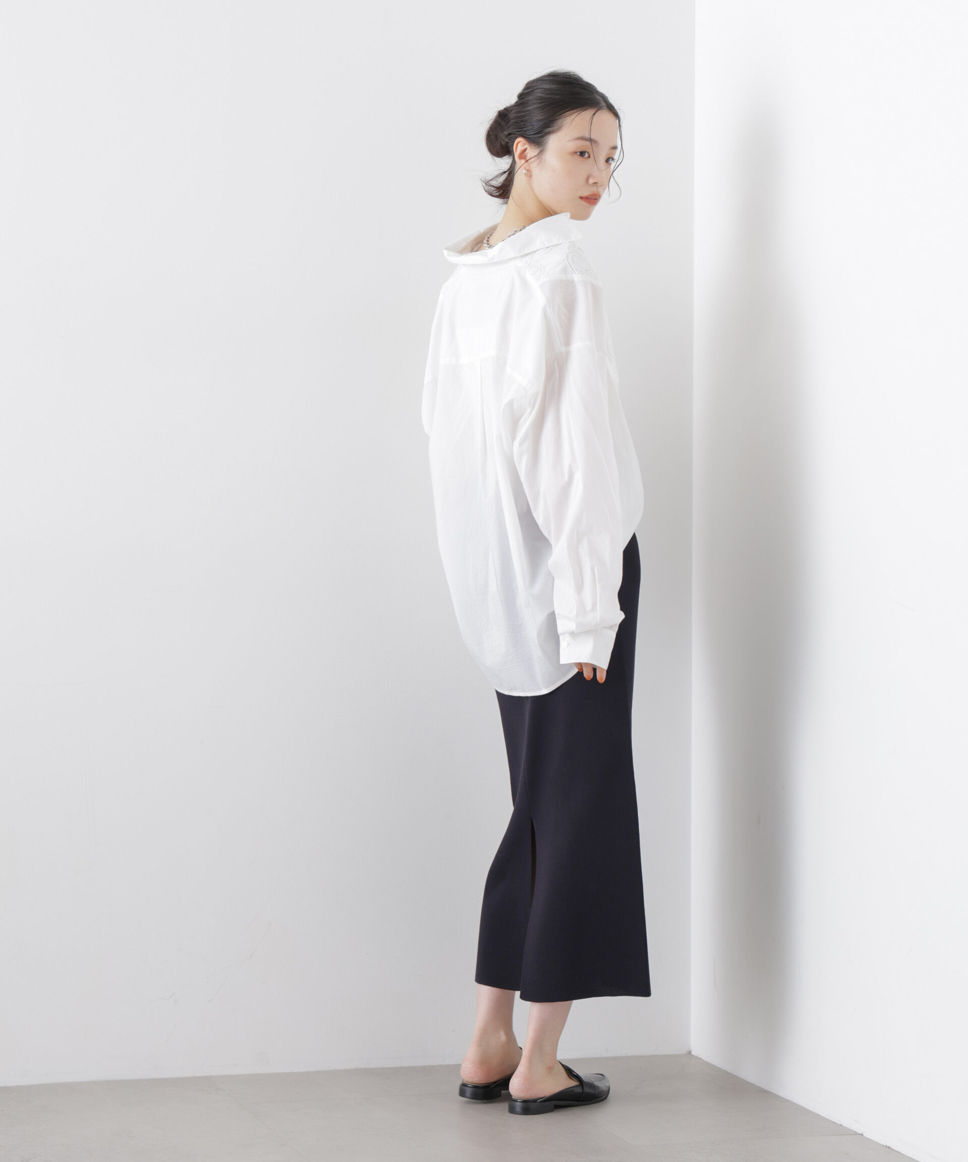 nano･universe「made in INDIA エンブロイダリーヨークシャツ」|シャツ・ブラウス|