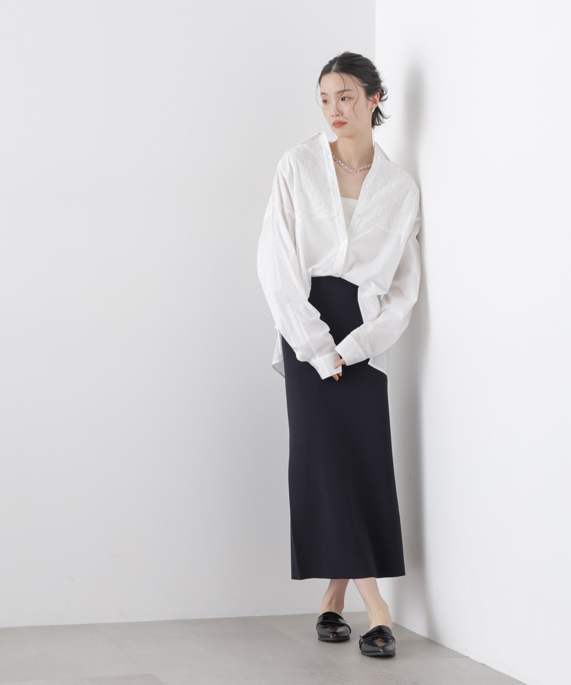 nano･universe「made in INDIA エンブロイダリーヨークシャツ」|シャツ・ブラウス|