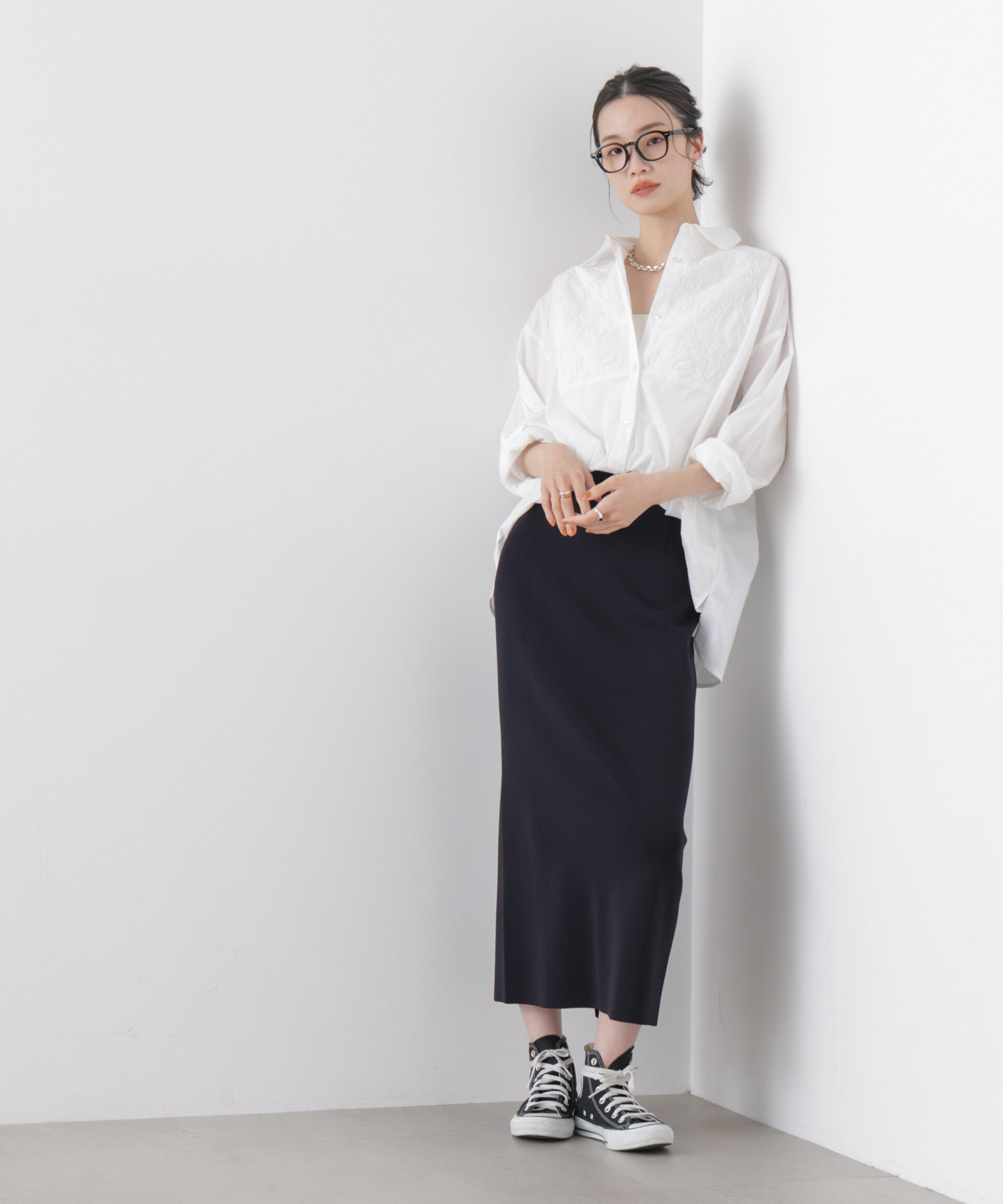 nano･universe「made in INDIA エンブロイダリーヨークシャツ」|シャツ・ブラウス|