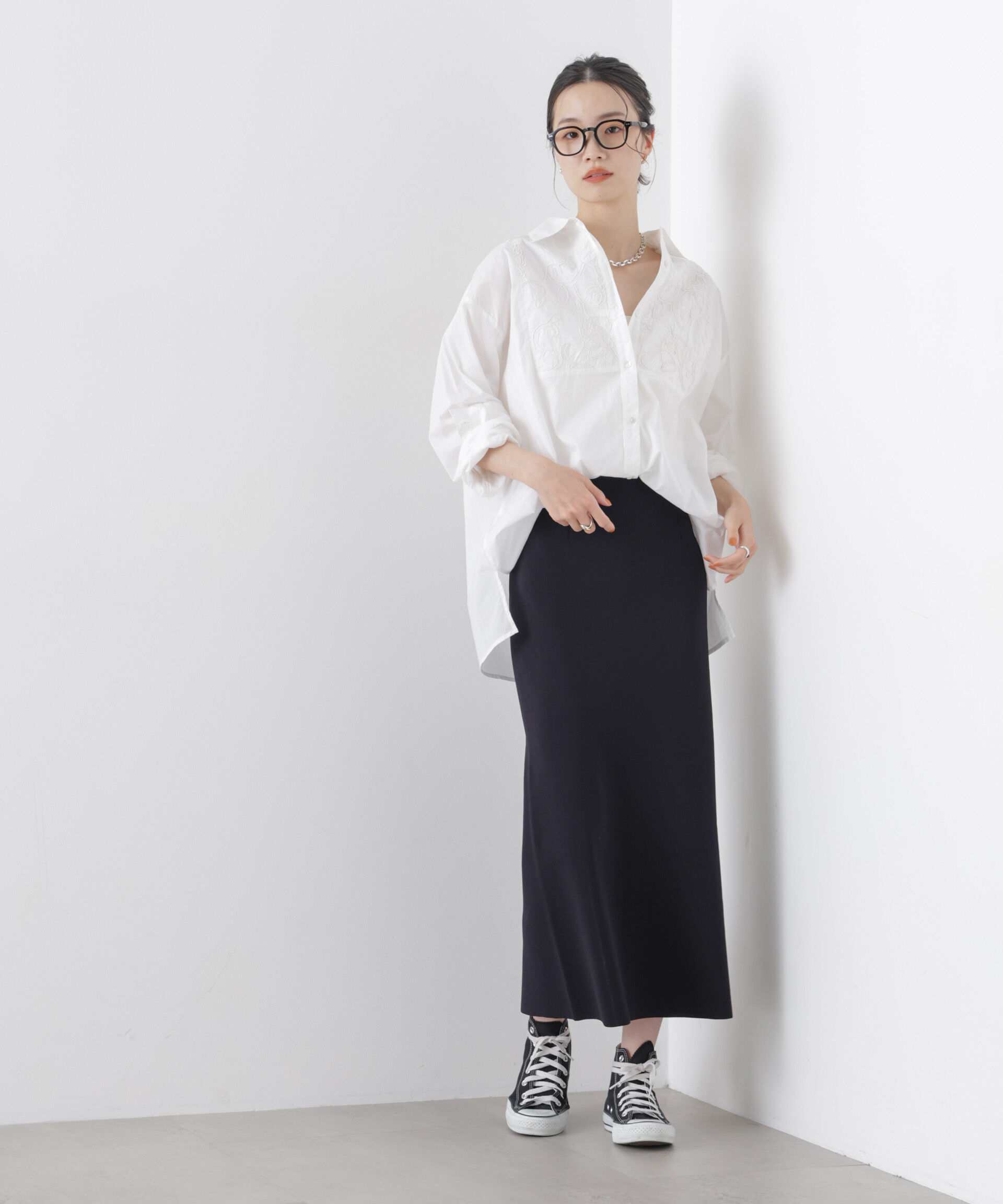 nano･universe「made in INDIA エンブロイダリーヨークシャツ」|シャツ・ブラウス|