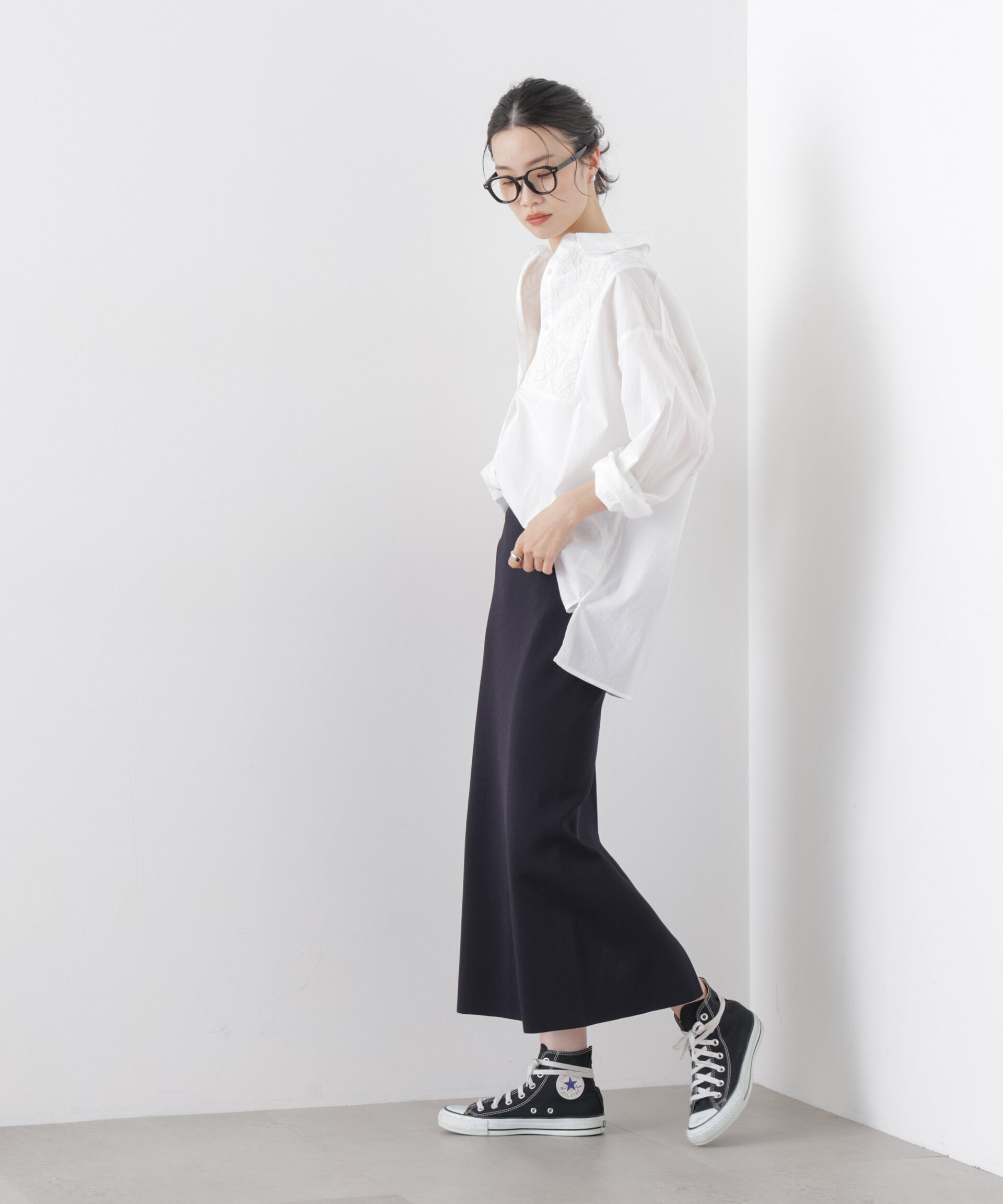 nano･universe「made in INDIA エンブロイダリーヨークシャツ」|シャツ・ブラウス|