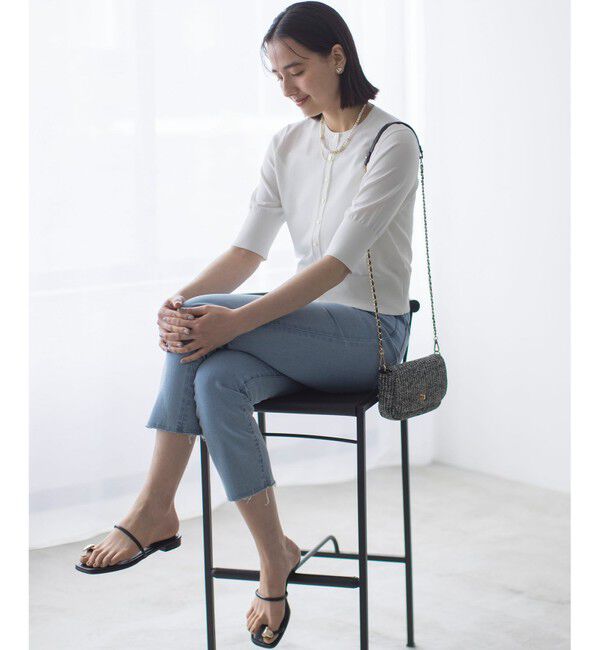 組曲「ドライタッチ 5分袖カーディガン」|カーディガン|