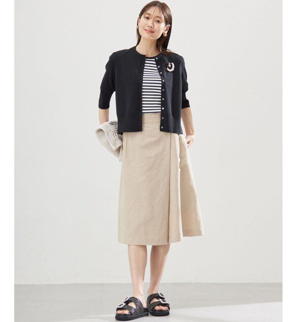 組曲「ドライタッチ 5分袖カーディガン」|カーディガン|