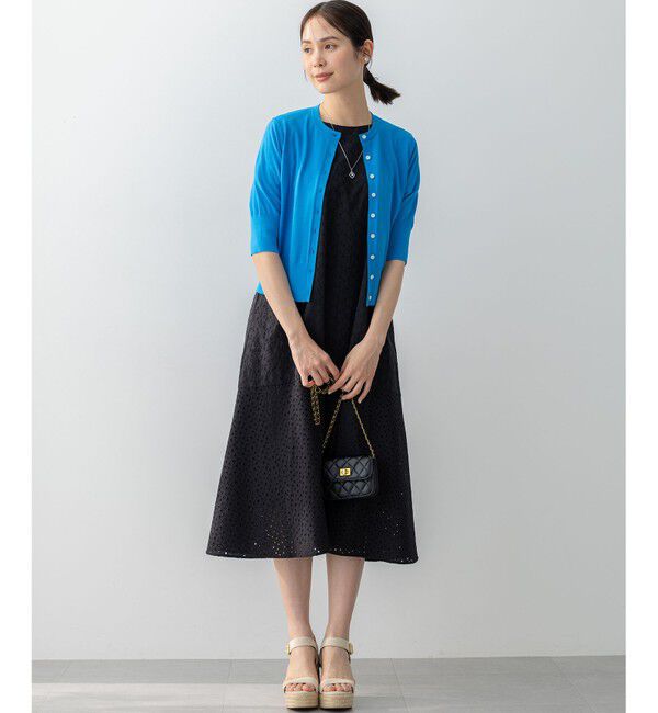 組曲「ドライタッチ 5分袖カーディガン」|カーディガン|