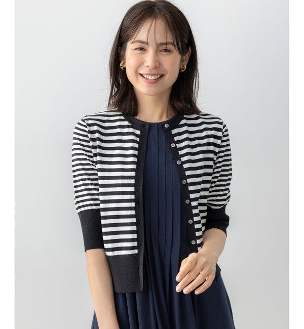 組曲「ドライタッチ 5分袖カーディガン」|カーディガン|