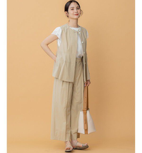 組曲「プリーツコンビフレンチスリーブ カットソー」|Tシャツ・カットソー|