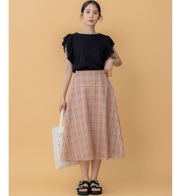 組曲「プリーツコンビフレンチスリーブ カットソー」|Tシャツ・カットソー|