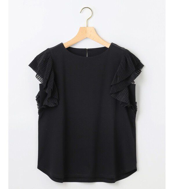 組曲「プリーツコンビフレンチスリーブ カットソー」|Tシャツ・カットソー|