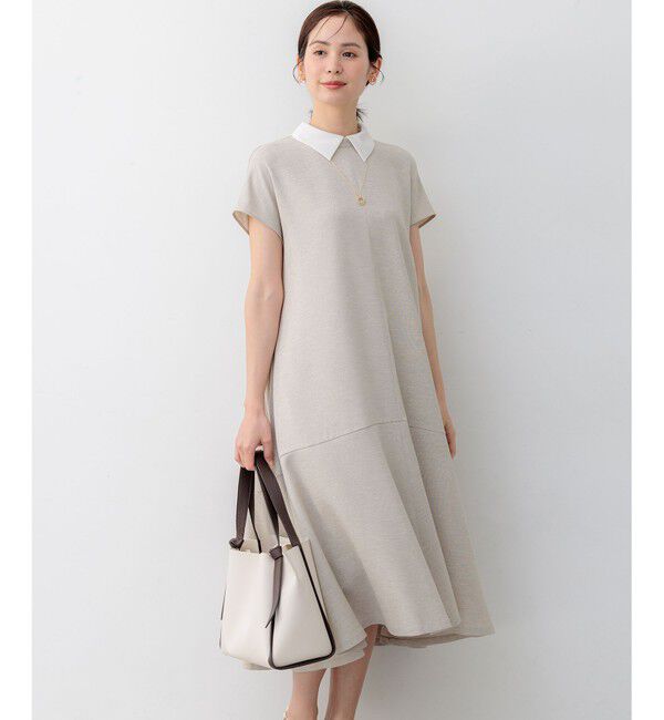 組曲「ライトリネンライク ワンピース」|ワンピース|ベージュ系