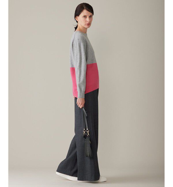 自由区「【洗える】セミウーステッドウールボートネック ニット」|ニット・セーター|