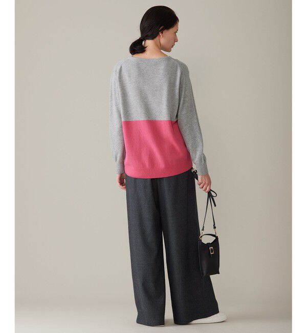 自由区「【洗える】セミウーステッドウールボートネック ニット」|ニット・セーター|