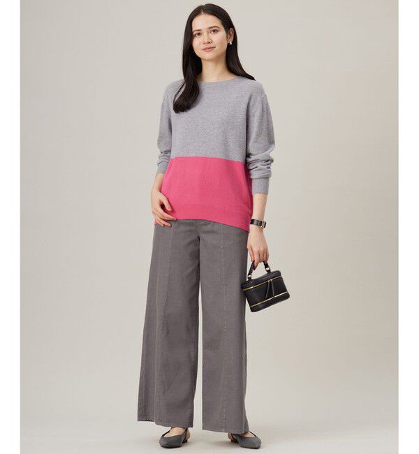 自由区「【洗える】セミウーステッドウールボートネック ニット」|ニット・セーター|