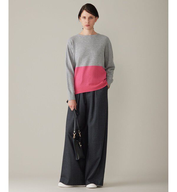 自由区「【洗える】セミウーステッドウールボートネック ニット」|ニット・セーター|