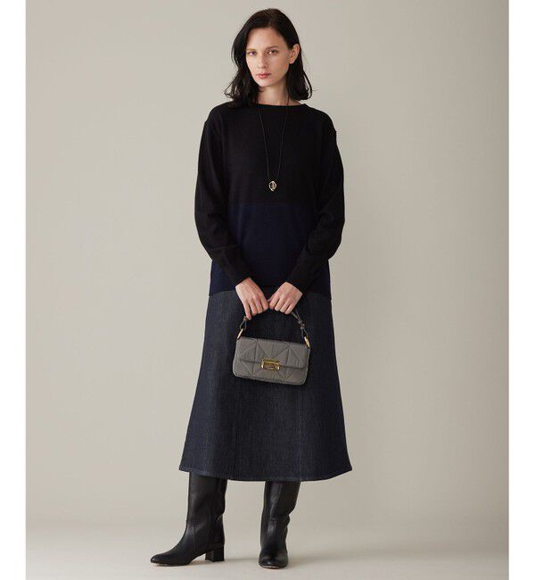 自由区「【洗える】セミウーステッドウールボートネック ニット」|ニット・セーター|