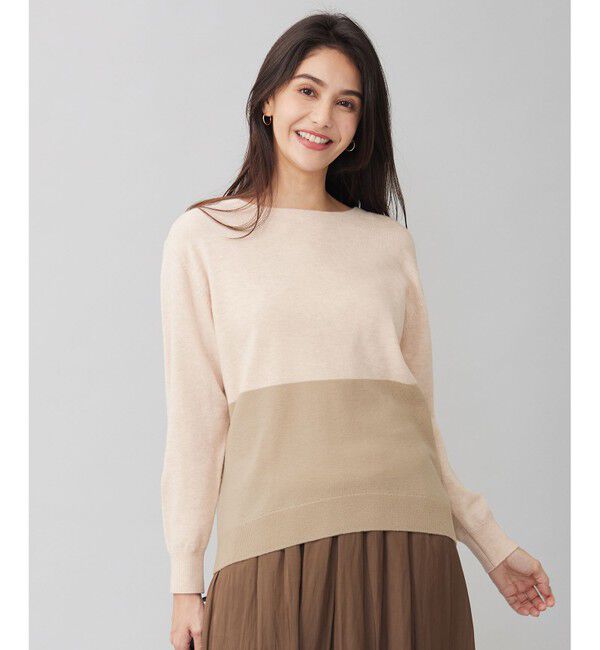 自由区「【洗える】セミウーステッドウールボートネック ニット」|ニット・セーター|ﾗｲﾄﾍﾞｰ