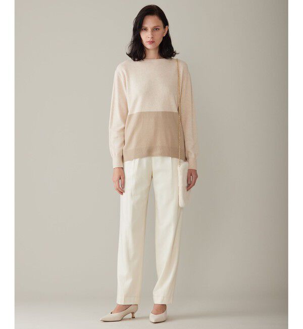 自由区「【洗える】セミウーステッドウールボートネック ニット」|ニット・セーター|