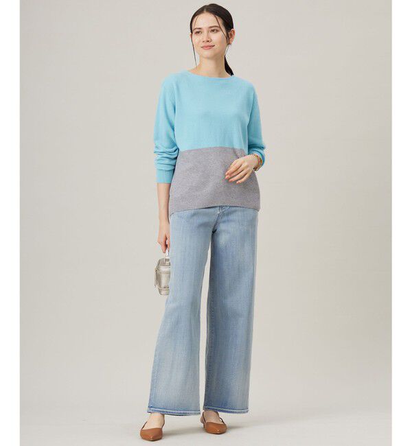 自由区「【洗える】セミウーステッドウールボートネック ニット」|ニット・セーター|