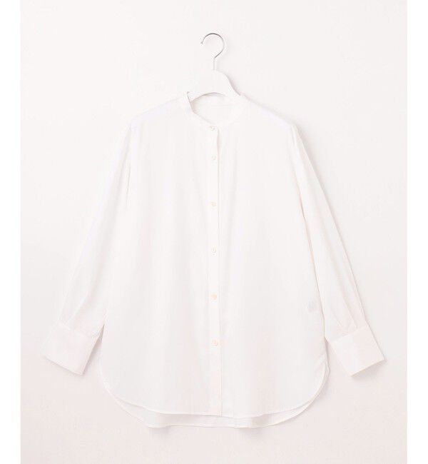 自由区「【洗える】SOMELOSテンセルバンドカラー シャツ」|シャツ・ブラウス|