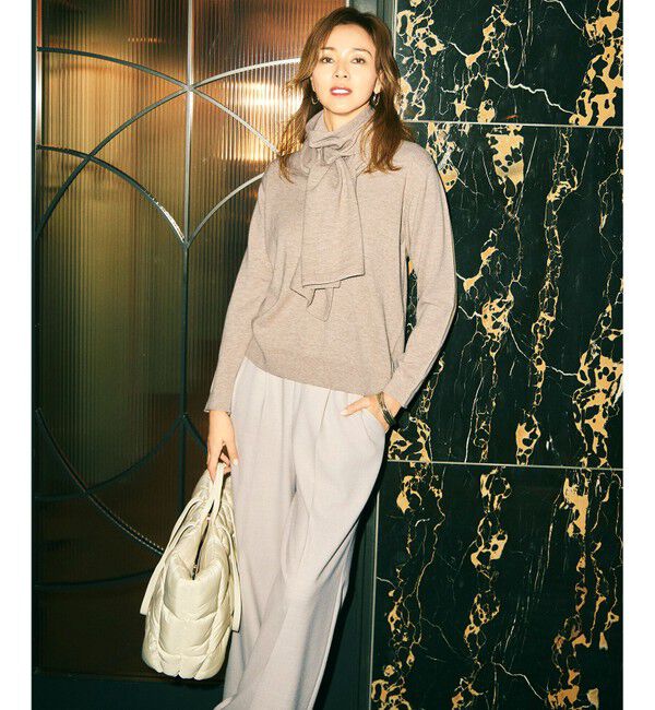 自由区「【SHIHOさん着用】ウールハイゲージVネック ニット」|ニット・セーター|