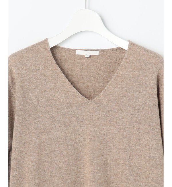 自由区「【SHIHOさん着用】ウールハイゲージVネック ニット」|ニット・セーター|