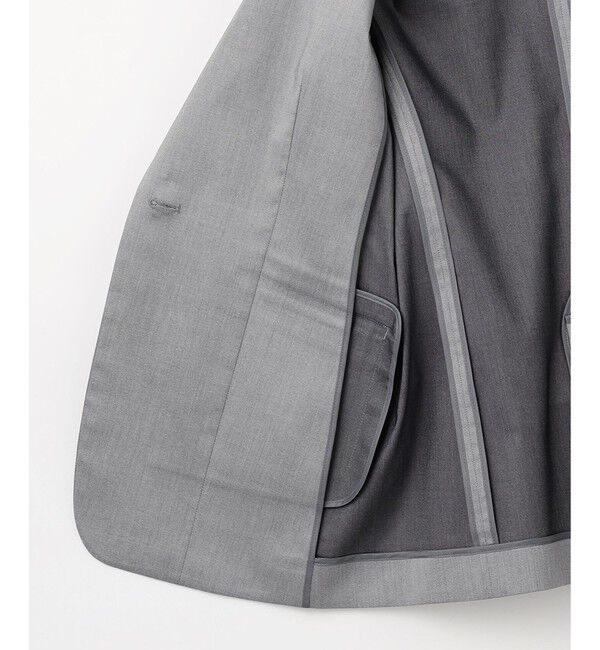 23区「【セットアップ対応/洗える】グロッシーコットンシャンブレー テーラード ジャケット」|テーラードジャケット|