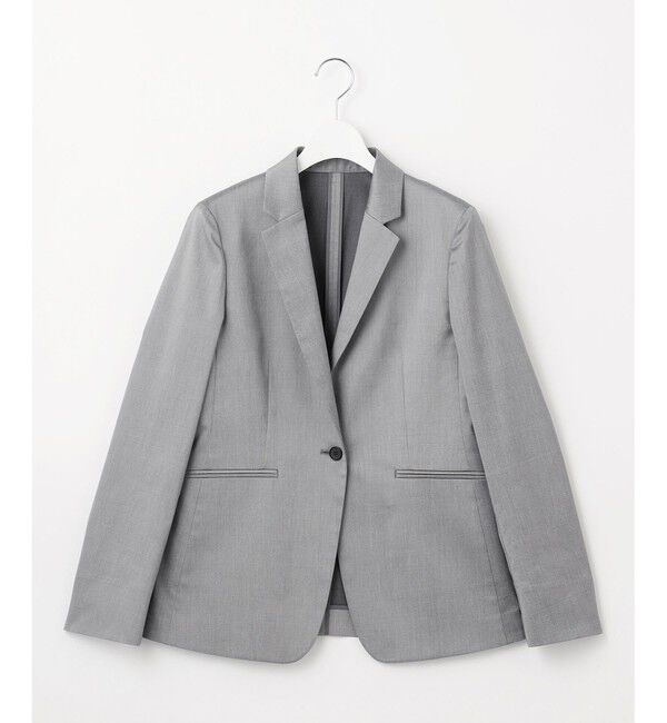 23区「【セットアップ対応/洗える】グロッシーコットンシャンブレー テーラード ジャケット」|テーラードジャケット|