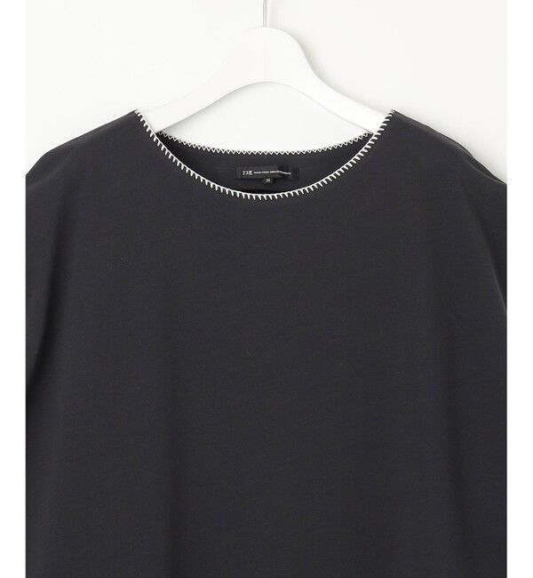 23区「【洗える】トリミングジャージー カットソー」|Tシャツ・カットソー|