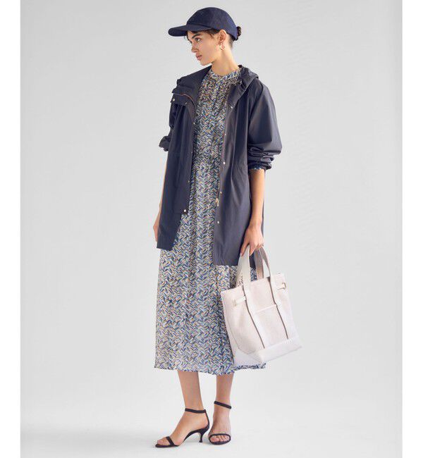 23区「【洗える】シアーヘリンボーンプリント ワンピース」|ワンピース|