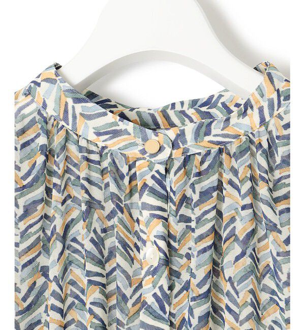 23区「【洗える】シアーヘリンボーンプリント ワンピース」|ワンピース|