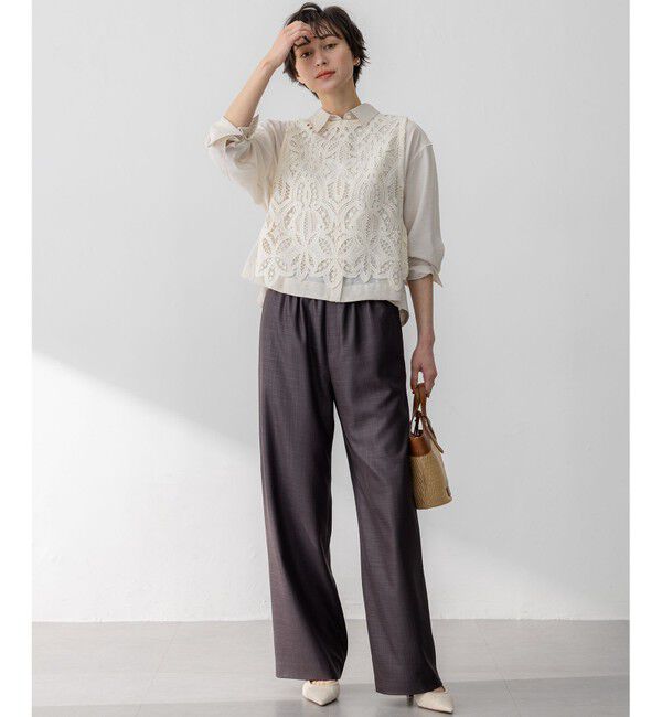 23区「【Oggi5月号掲載/接触冷感/速乾性】シアータンブラー シャツ」|シャツ・ブラウス|