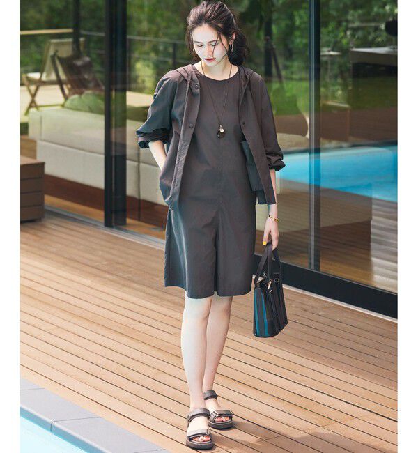 23区「【SLOW/一部店舗限定】UVカット/撥水/接触冷感 ナイロンタスランタフタ オールインワン」|オールインワン|