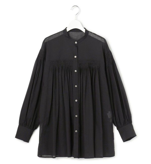 23区「【SLOW/一部店舗限定】コットンボイル ギャザー ブラウス」|シャツ・ブラウス|