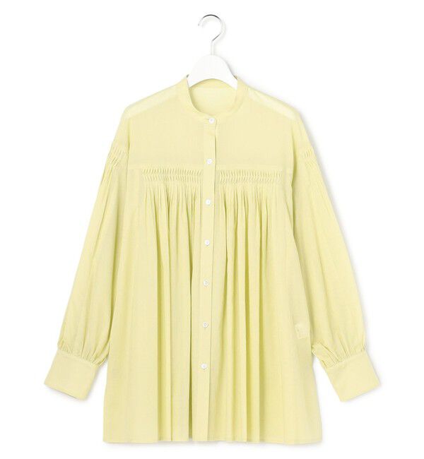 23区「【SLOW/一部店舗限定】コットンボイル ギャザー ブラウス」|シャツ・ブラウス|