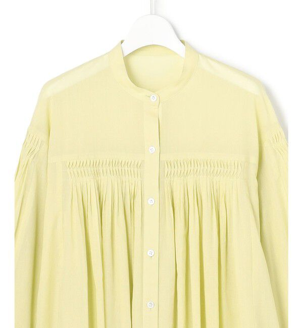 23区「【SLOW/一部店舗限定】コットンボイル ギャザー ブラウス」|シャツ・ブラウス|