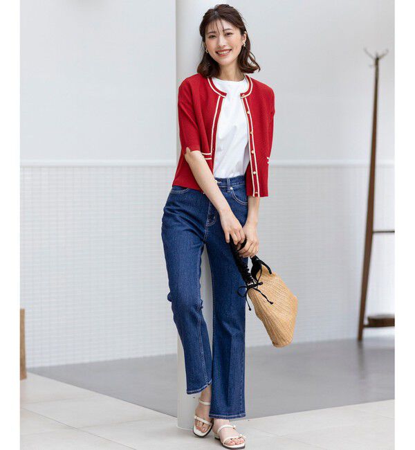 ANY SIS「【洗える】ビジュー付き カットソー」|Tシャツ・カットソー|