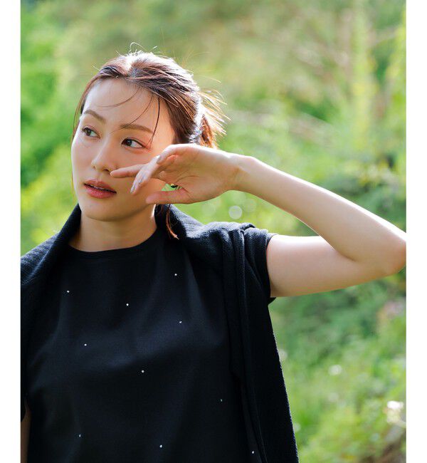 ANY SIS「【洗える】ビジュー付き カットソー」|Tシャツ・カットソー|