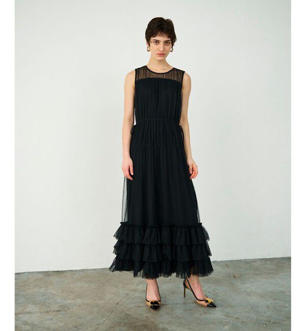 Diagram「チュールティアードワンピース」|ワンピース|ブラック