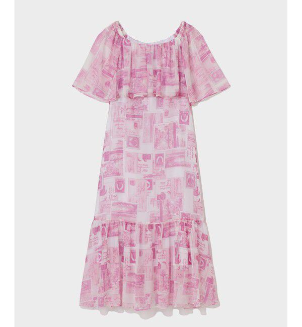 Grace Class「シフォンプリントドレス」|ワンピース|