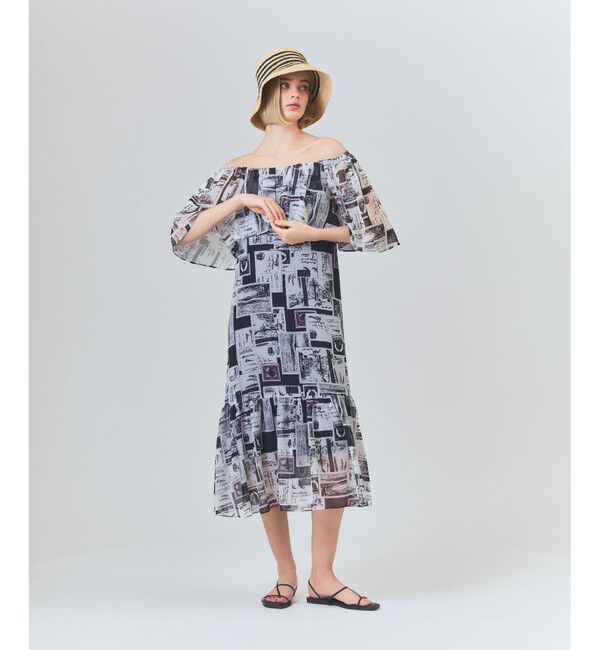 Grace Class「シフォンプリントドレス」|ワンピース|