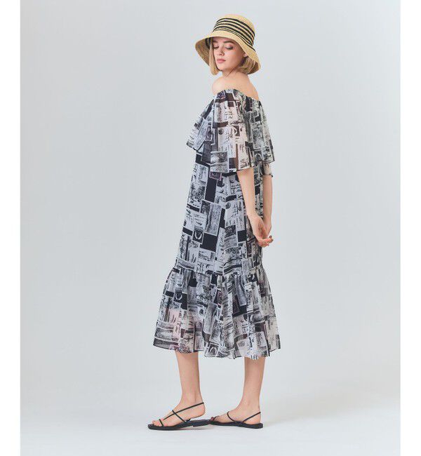 Grace Class「シフォンプリントドレス」|ワンピース|