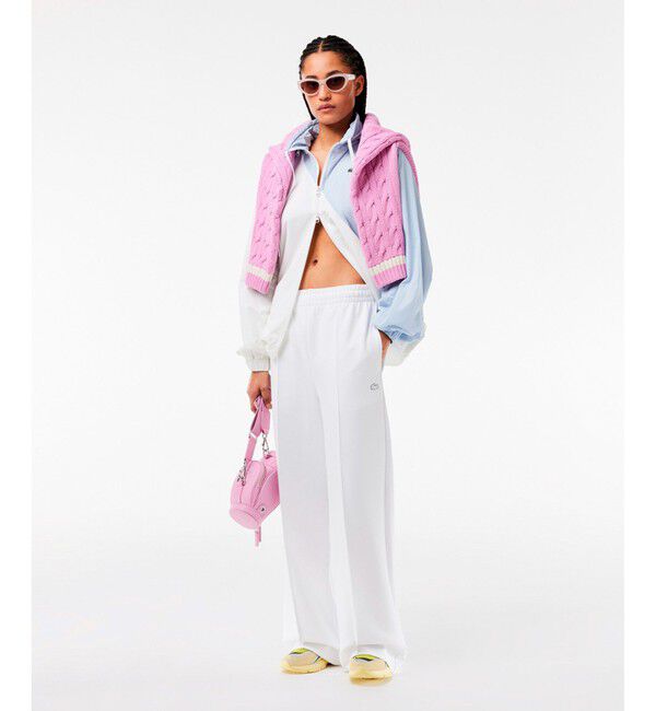 LACOSTE「ダブルフェイス鹿の子地ワイドトラックパンツ」|その他|